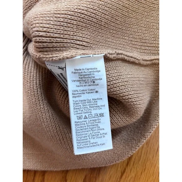 J.Crew Emilie Patch-Pocket Cardigan Sweater Tan Brown Gold Crest Buttons Small - Picture 6 of 8